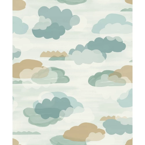 Обои флизелиновые Grandeco Little Dreamers зеленые LD 2009 0,53х10,05 м