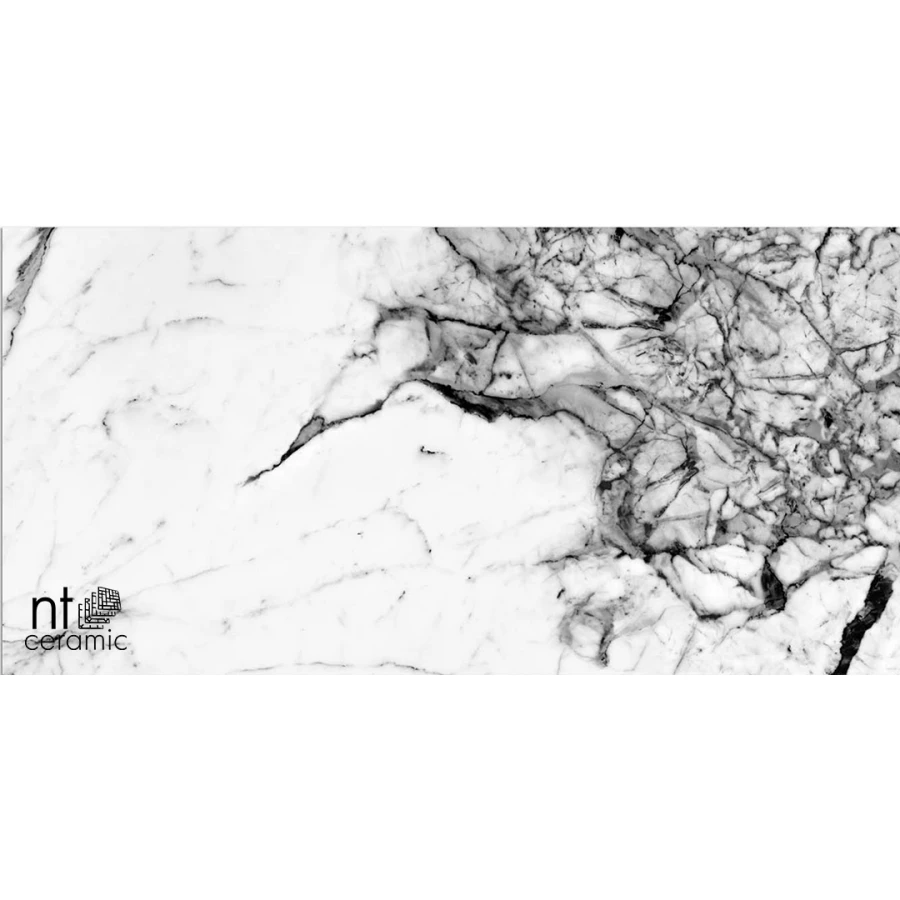 Керамогранит NT Ceramic Bright and Shiny Marble Grey Полированный NTT9111P 120х60 см