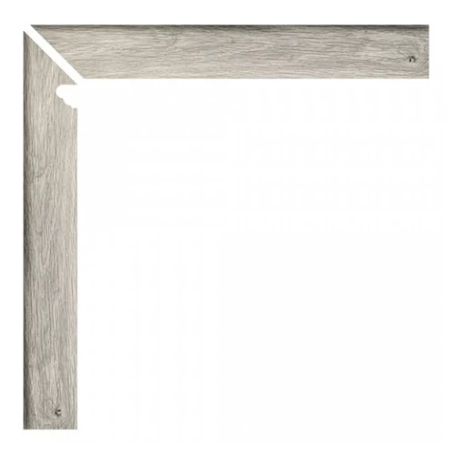 Ступень из керамогранита Ape Ceramica Oregon Zanquin Fior Izq Gris матовая серая A031866 60х8 см