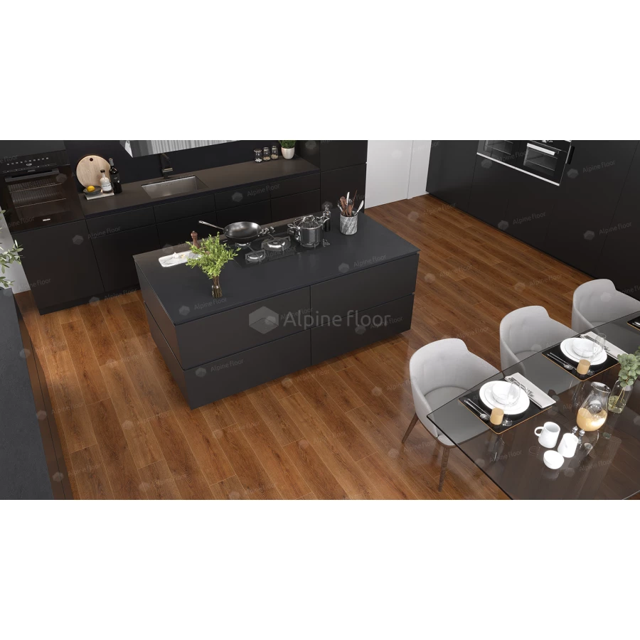Каменный SPC ламинат Alpine Floor Grand Sequoia синхронное тиснение Гранд ECO 11-32 43 класс 4 мм 2.232 кв.м 122х18.3 см