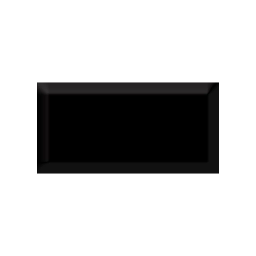 Плитка настенная Absolut Keramika Monocolor Biselado Negro Brillo ABC0000059 20х10 см