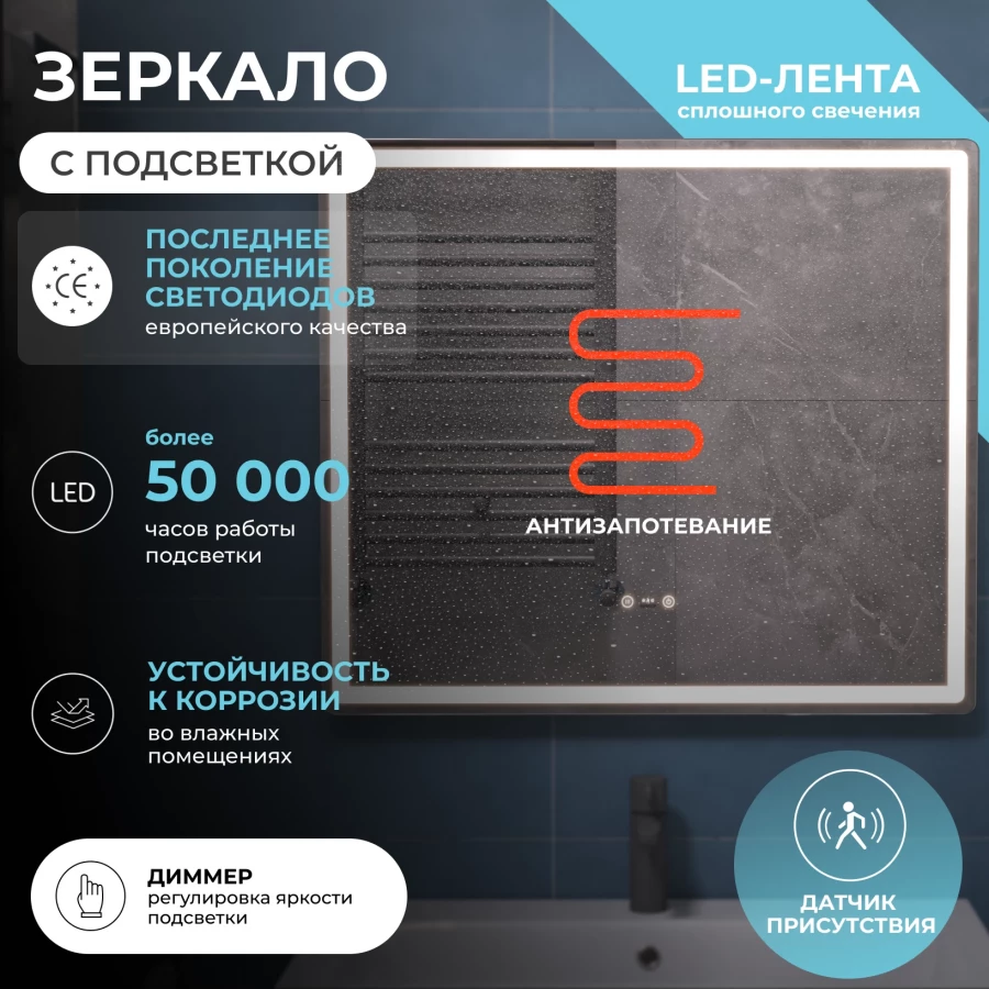 Зеркало Vigo Geometry Step 800 234 79.4x70 см