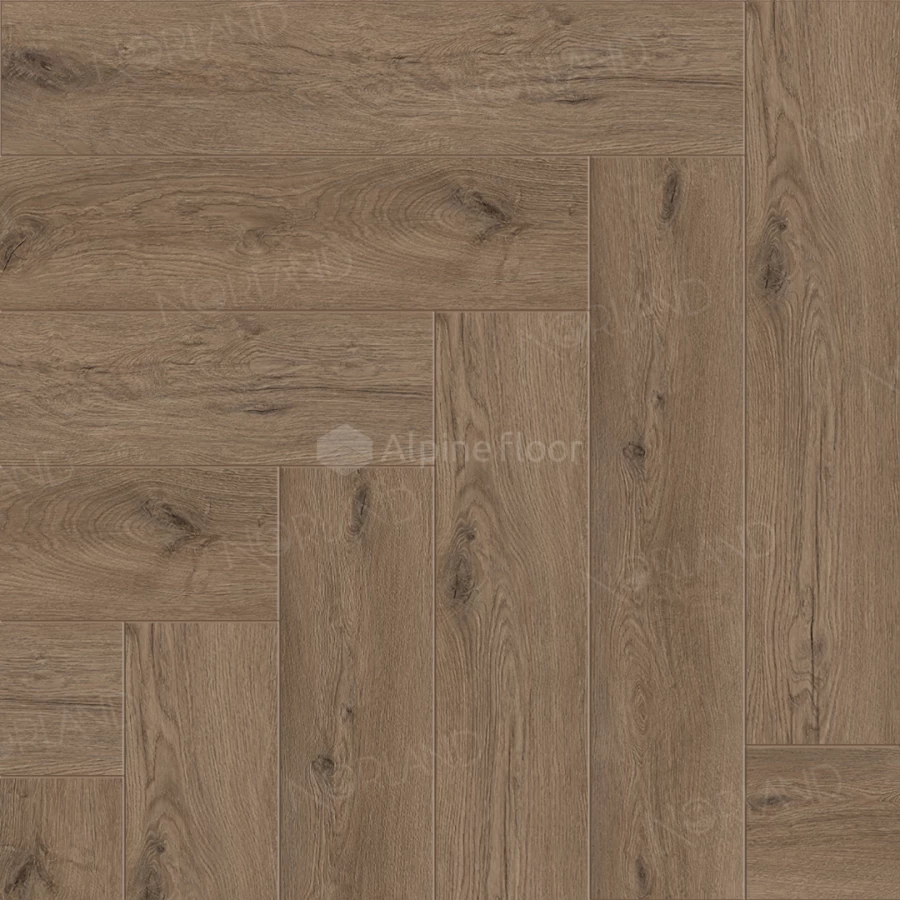 Каменный SPC ламинат Alpine Floor Norland Lagom Parquet Sterk 1033-9 34 класс 3.5 мм 2.25 кв.м 60х12.5 см