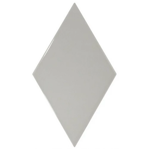 Плитка керамическая Equipe Ромбус Wалл Лигhт Греы / Rhombus Wall Light Grey глянцевая серая 22750 26,3х15,2 см