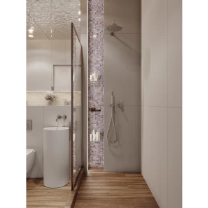 Мозаика Bonaparte Стеклянная мозаика Atlantis Bianco 24х24 глянцевая белая 31,5х31,5 см