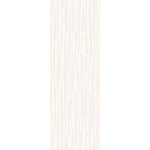 Плитка настенная Marazzi Eclettica White Struttura Wave 3D белый 40x120 см