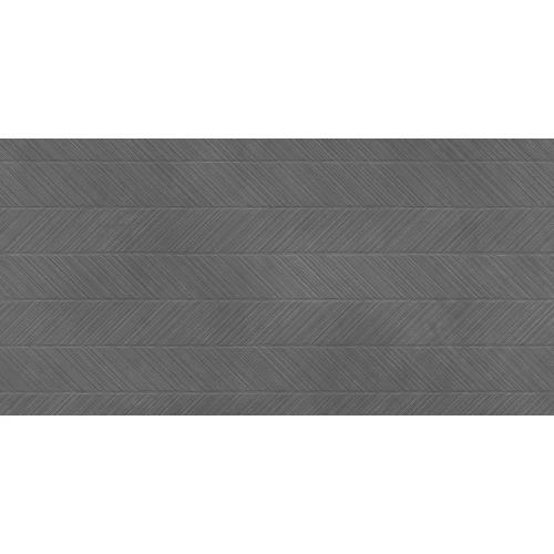 Керамогранит LCM Невел темно-серый зип / Nevel Graphite Zip матовый карвинг 60120NEV17M 120х60 см