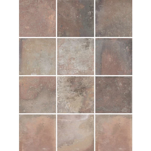 Керамогранит Kerama Marazzi Спартель микс из 12 частей 9,8х9,8 матовый коричневый KM1010G0021N 39,8х29,8 см