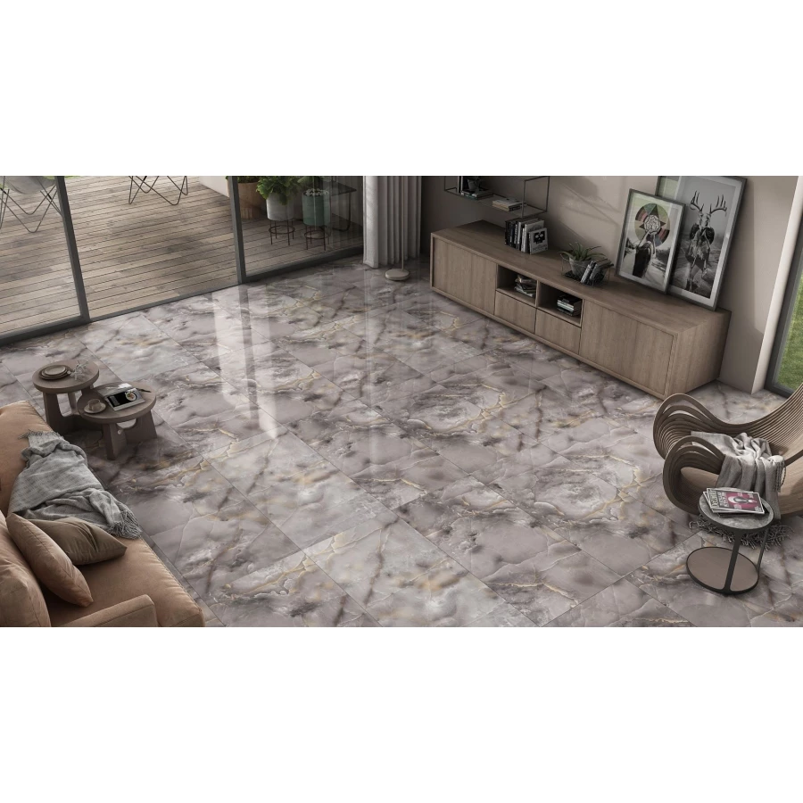 Керамогранит Neodom Sale Classo Onyx Dark Polished серый N20473 120x60 см