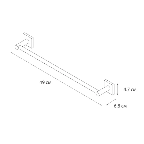 Держатель Fixsen Lux Satin для полотенец трубчатый сатин FX-16001 45см