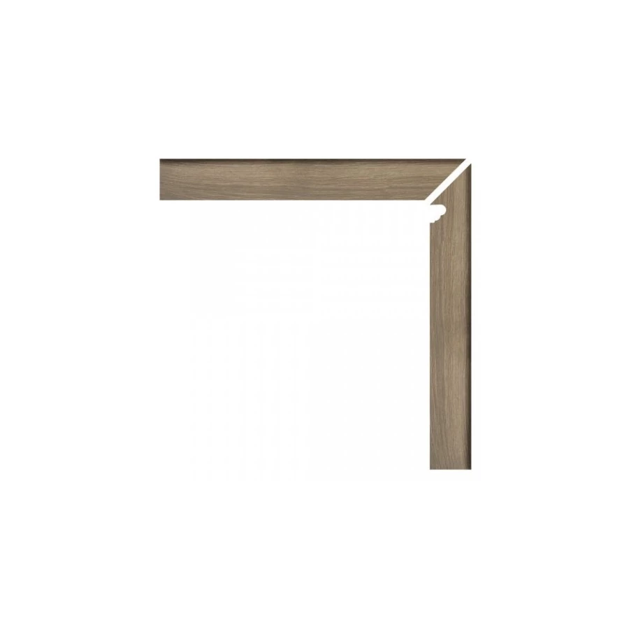 Ступень из керамогранита Ape Ceramica Oregon Zanquin Fior Dcha Roble матовая коричневая A031856 60х8 см