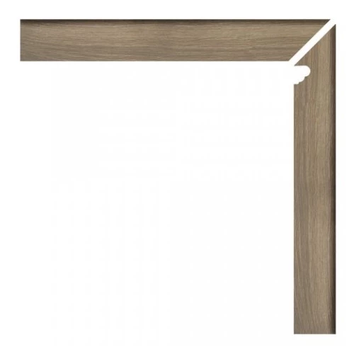 Ступень из керамогранита Ape Ceramica Oregon Zanquin Fior Dcha Roble матовая коричневая A031856 60х8 см