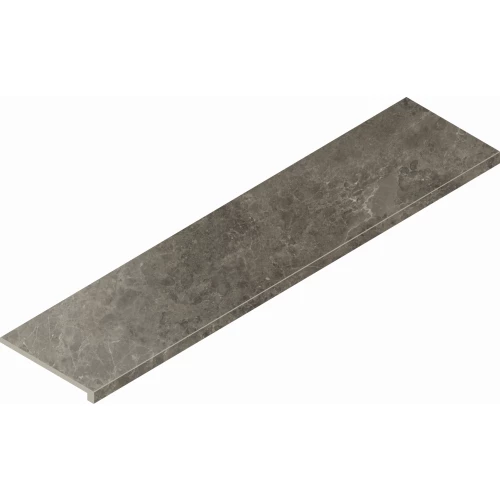 Ступень фронтальная из керамогранита Italon Рум Стоун Грэй / Room Stone Grey серая 620070001229 120х33 см