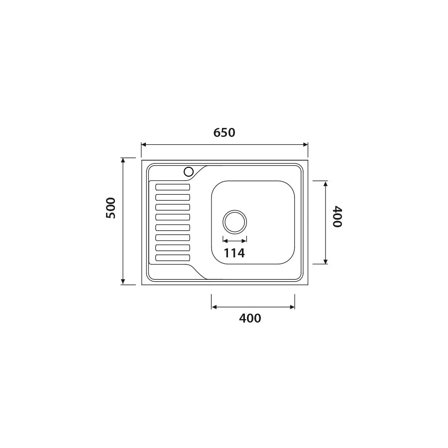 Кухонная мойка Kaiser KSS нержавеющая сталь KSS-6550R 65х50 см
