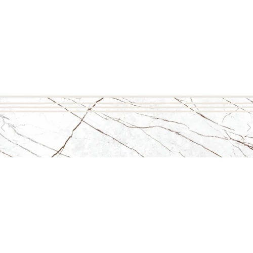 Ступень Керамика Будущего Сандра белый насечки LLR 120х30 см