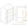 Душевая перегородка RGW WA-054 WA-010 + Z-072 Прозрачное 351005413-11 110 см