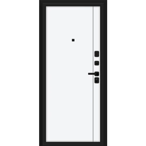 Входная дверь Bravo Джентл/SBlack 205x86 Black Shell/White Silk левое открывание