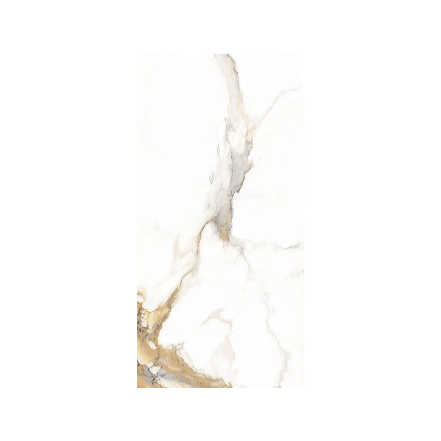 Керамогранит Meili Ceramic Torano Polish глянцевый бело-коричневый 160х80 см