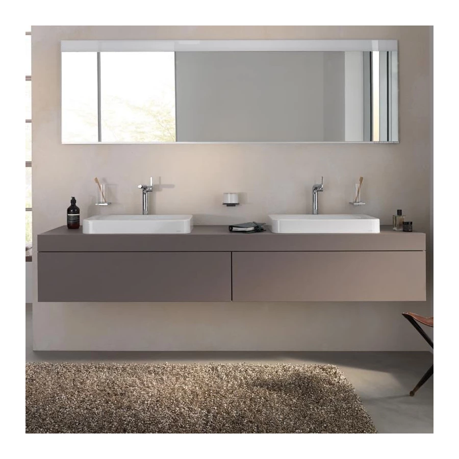 Керамический встраиваемый умывальник Keuco Edition 400 без отверстия под смеситель белый 31570317500 600*75 мм