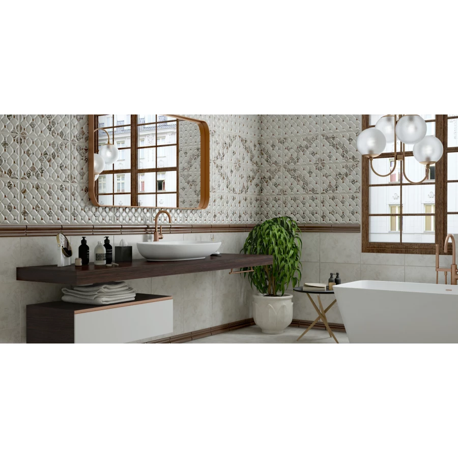 Бордюр Керамин Майорка 3 коричневый 9,8х9,8 см