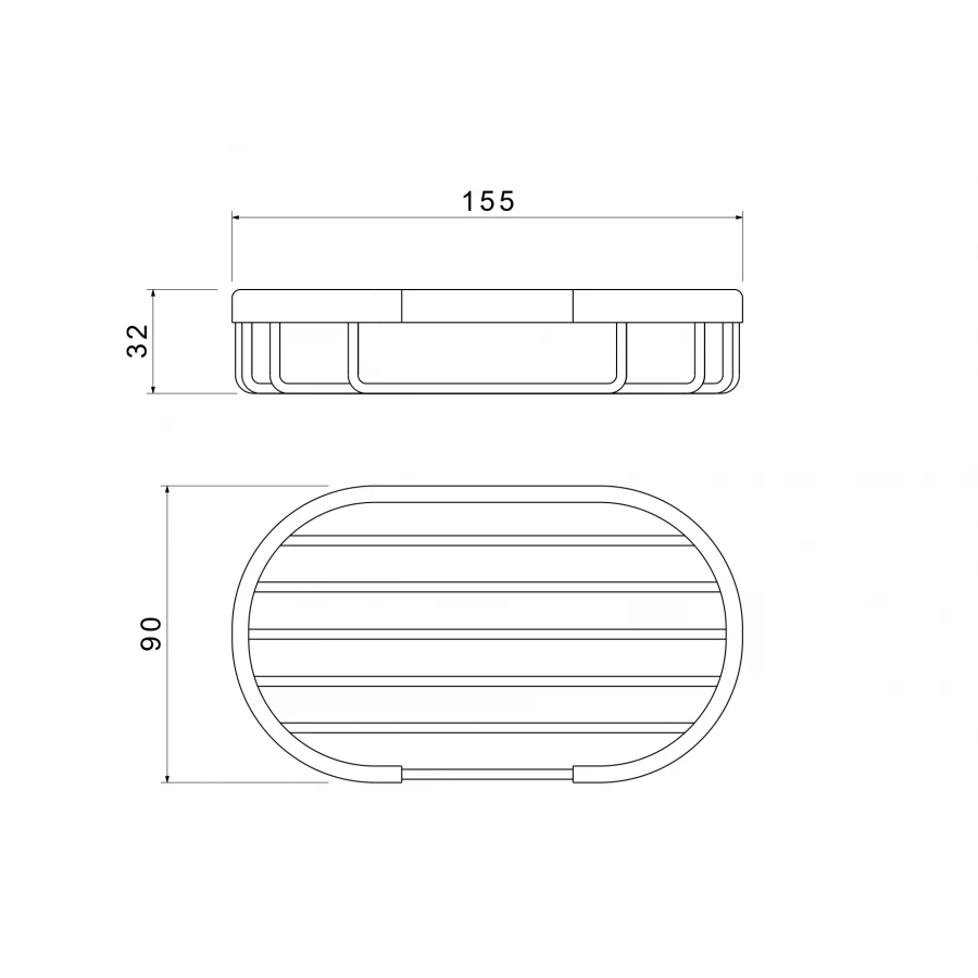Мыльница решетка Aquatek матовый черный AQ4956MB