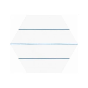Керамогранит Codicer Hex. Porto Savona Blue бело-голубой 25x22 см