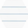 Керамогранит Codicer Hex. Porto Savona Blue бело-голубой 25x22 см