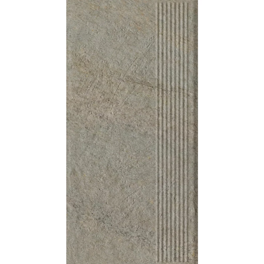 Ступень Ceramika Paradyz Eremite Taupe Stopnica Prosta Struktura Mat B1a матовая серая 60х30 см