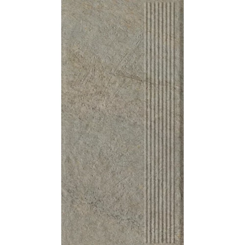 Ступень Ceramika Paradyz Eremite Taupe Stopnica Prosta Struktura Mat B1a матовая серая 60х30 см