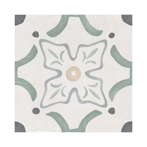 Керамогранит Harmony Peronda Sirocco Green Flower серо-зелёный 3386036155 22,3х22,3 см