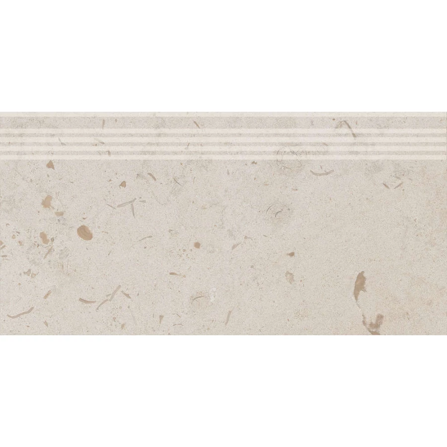 Ступень из керамогранита Kerama Marazzi Про Лаймстоун матовая бежевая DD205520R/GR 60х30 см