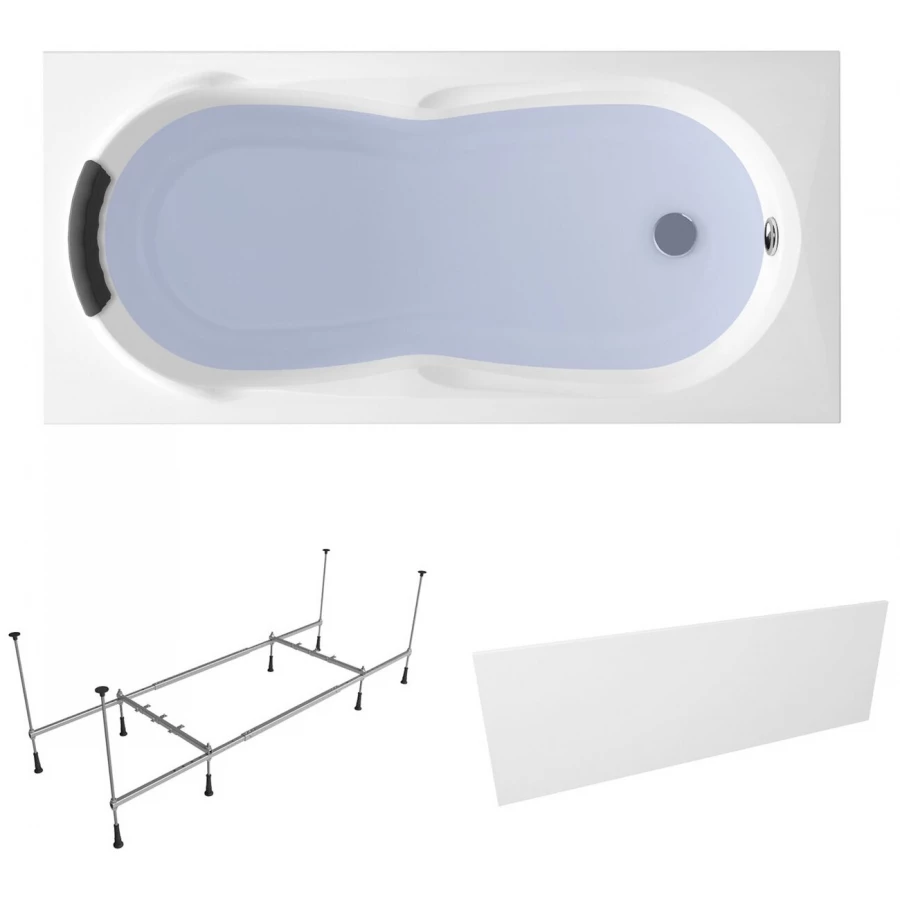 Акриловая ванна Lavinia Boho Easter Pro S2-3706075P универсальная (комплект 4 в 1) 170x75 см