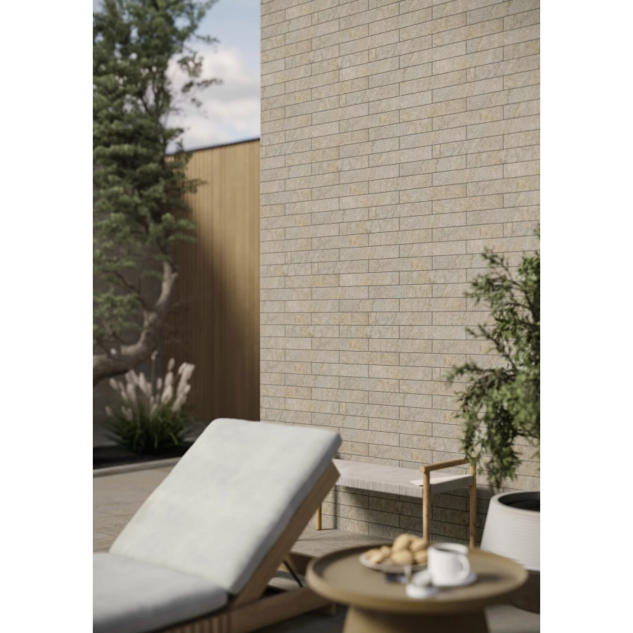 Плитка фасадная Ceramika Paradyz Eremite Taupe Elewacja Struktura Mat 40x6,6 см