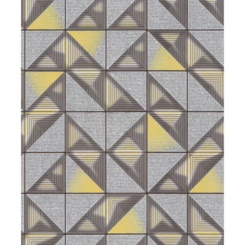 Обои бумажные Palitra Home HomeColor Trio серые HC11044-43 0.53х10.05 м