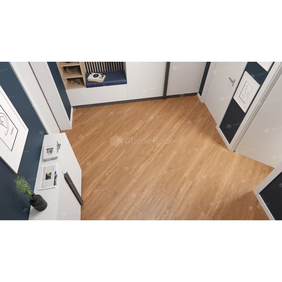 Плитка кварцвиниловая Alpine Floor Sequoia LVT синхронное тиснение Royal ЕСО 6-4 LVT 43 класс 3.2/4 мм 2.245 кв.м 121.9х18.4 см