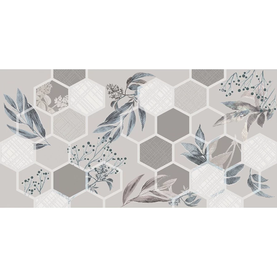 Плитка настенная Azori Incisio Diamond матовый серый 00-00109524 63х31,5 см