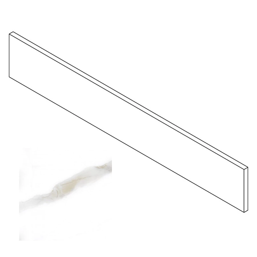 Плинтус Gresse Ellora мрамор слоновая кость матовый GRS01-20 60х9,5 см