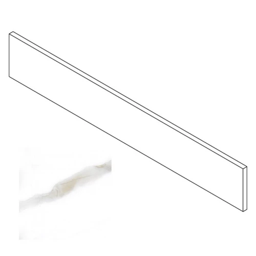 Плинтус Gresse Ellora мрамор слоновая кость матовый GRS01-20 60х9,5 см