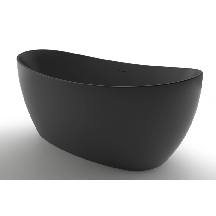 Ванна акриловая Azario Glasgow свободностоящая в комплекте с сифоном и металлической рамой цвет черный GLA16778MB 166х78х66.5 см
