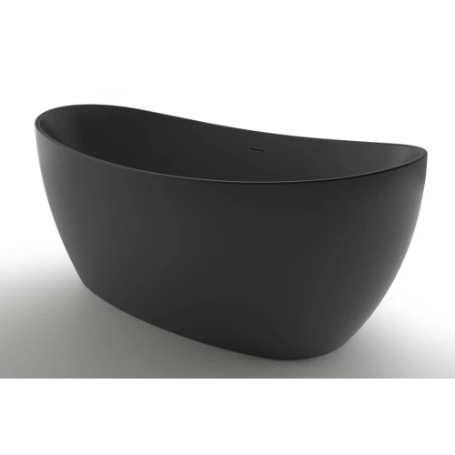 Ванна акриловая Azario Glasgow свободностоящая в комплекте с сифоном и металлической рамой цвет черный GLA16778MB 166х78х66.5 см