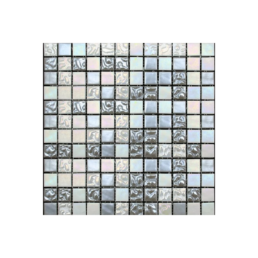 Стеклянная мозаика Mosavit Trendy Gris глянцевая серая 31,6x31,6 см