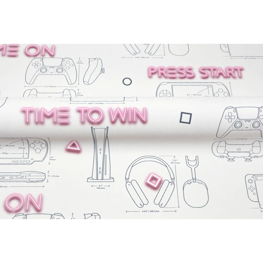 Обои флизелиновые Palitra Home Gamepad HomeColor бежевые HC72157-22 1,06х10,05 м