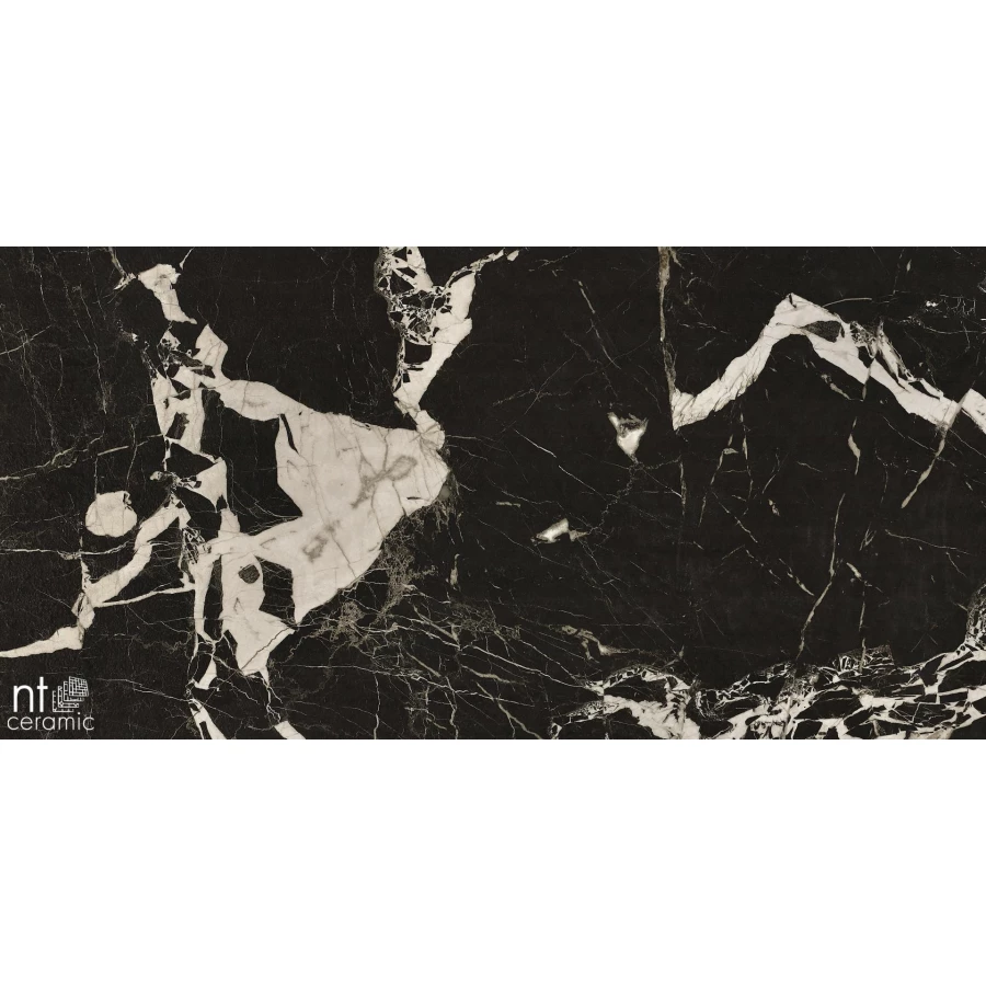 Керамогранит NT Ceramic Quanta Grey Portoro Black Лаппатированный NS612NTT9028L 120х60 см