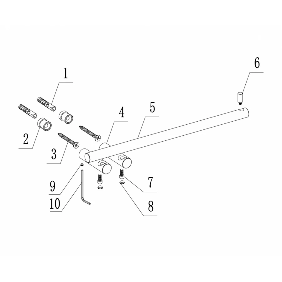 Полотенцедержатель Abber Osten 316 брашированная сталь AA1854BST