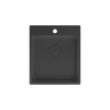 Кухонная мойка Lemark Janga 440 прямоугольная из нержавеющей стали чёрный матовый 9932104