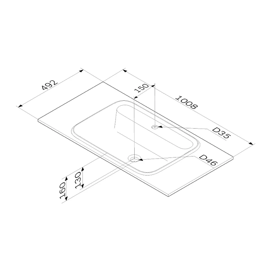 Раковина мебельная Am Pm Func M8FWPC1000WM 100 см