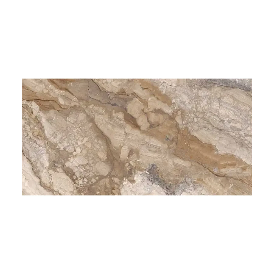 Керамогранит Lafaenza Oro OR ILL 9018 LP глянцевый коричневый 180х90 см