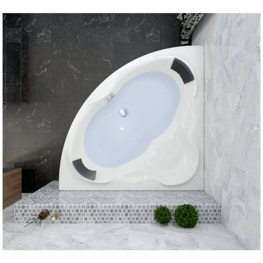 Акриловая ванна Lavinia Boho Elegant S1-3705015P универсальная (комплект 3 в 1) 150x150 см