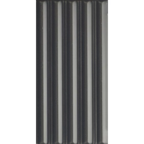 Плитка керамическая 41zero42 Вигваг Блаcк / Wigwag Black глянцевая черная 4100324 15х7,5 см