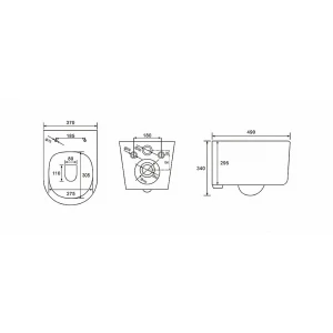 Унитаз компакт Aquatek Мия подвесной безободковый тонкое сиденье с механизмом плавного закрывания крепеж AQ2004-00 49x37x34 см